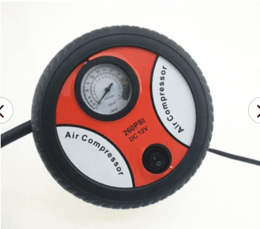 Portable Air Compressor 12Volt Inflates Cars and Bikes