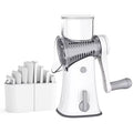 5 in 1 Rotary Cheese Grater Shredder Kitchen Mandoline Vegetable Julienne Slicer Waffle Cutter Nut Chopper JT247