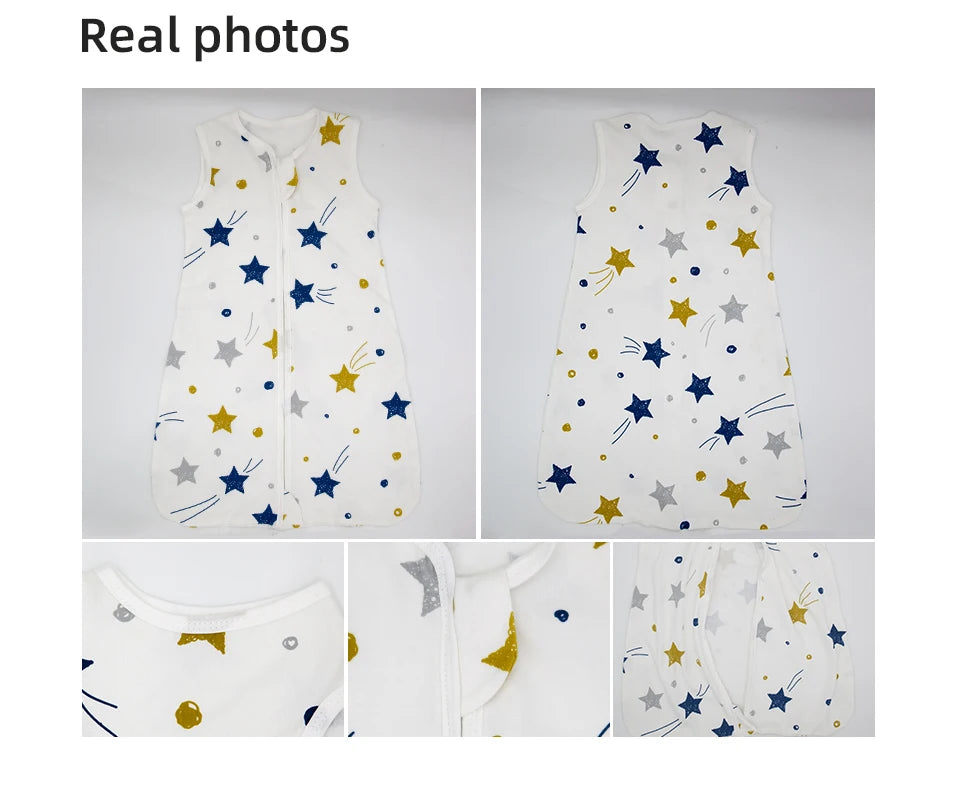 Sleeping Bags For Baby 3-18Months Summer Thin Baby One-Piece Sleepwear Cute Bear Print Cartoon Sleepsack Anti-Kick Blanket