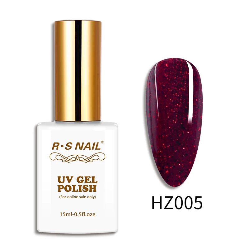 RS NAIL 15ml Gel Nail Polish Red Wine Cat Eye Glitter Gel Varnish Winter Color UV LED Nail Art Gel Lacquer 2021 Top