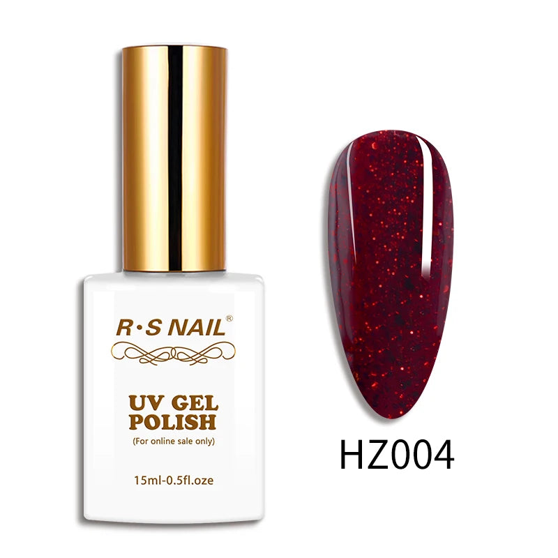 RS NAIL 15ml Gel Nail Polish Red Wine Cat Eye Glitter Gel Varnish Winter Color UV LED Nail Art Gel Lacquer 2021 Top