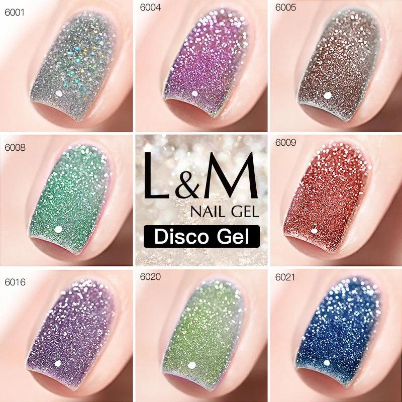 15ml Disco Laser Gel Nail Polish Super Shiny Reflective Color UV Nail Gel Glitter Phototherapy Flash Gellak Nail Art