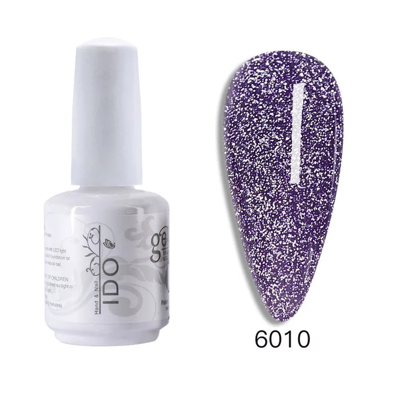 15ml Disco Laser Gel Nail Polish Super Shiny Reflective Color UV Nail Gel Glitter Phototherapy Flash Gellak Nail Art
