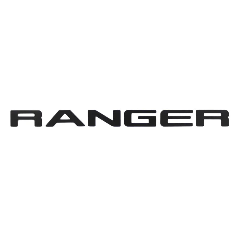 For Ford Ranger 2015-2021 Grille Top Logo Letter Grill RANGER 3D Emblem Original Size ABS Sticker With Glue Chromium Styling