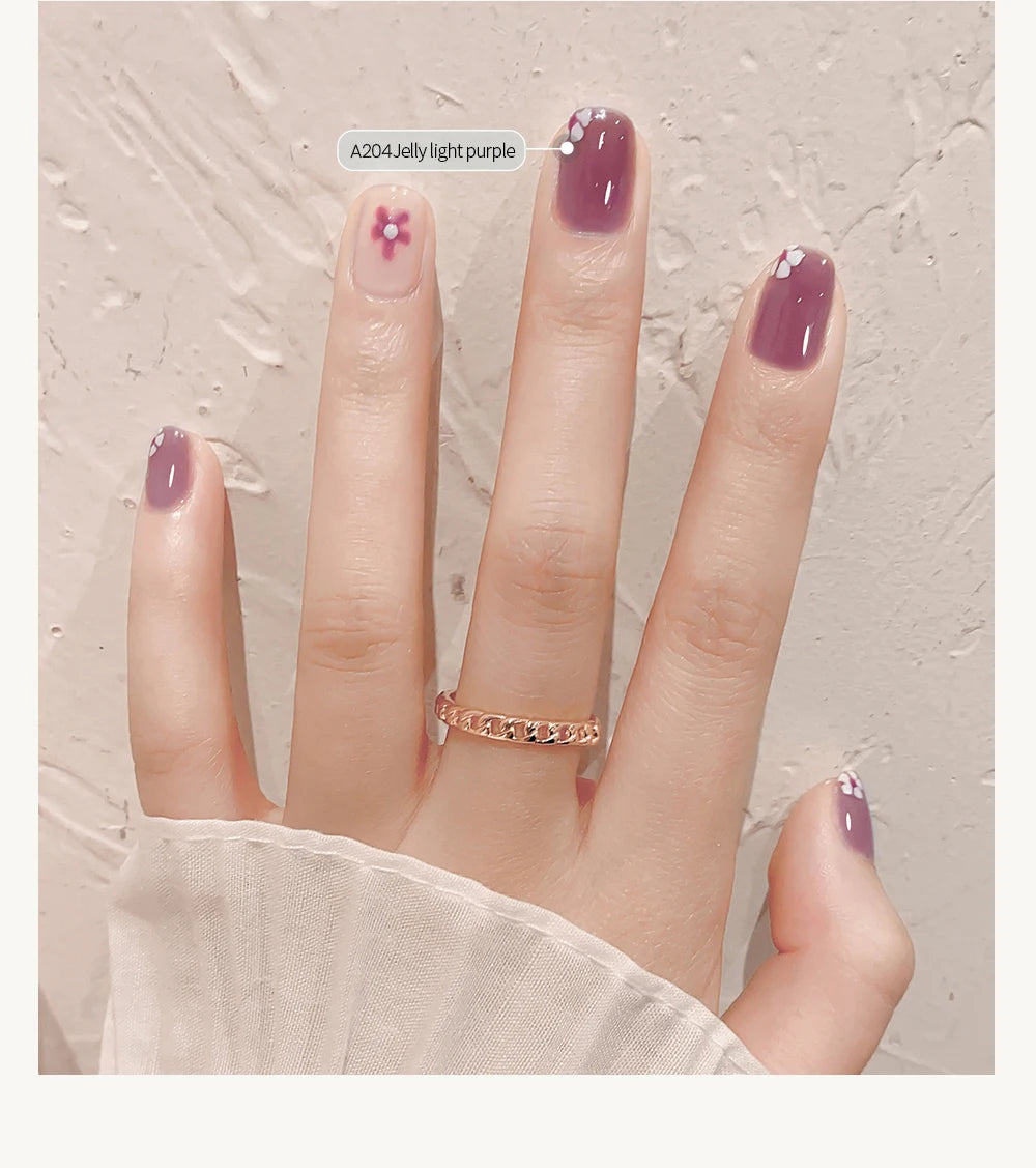 MAYCHAO Transparent Nude Jelly Gel Nail Polish Semi Permanent 7.3ml Top Coat Soak Off UV LED Varnish Nail Art Design Base Gel