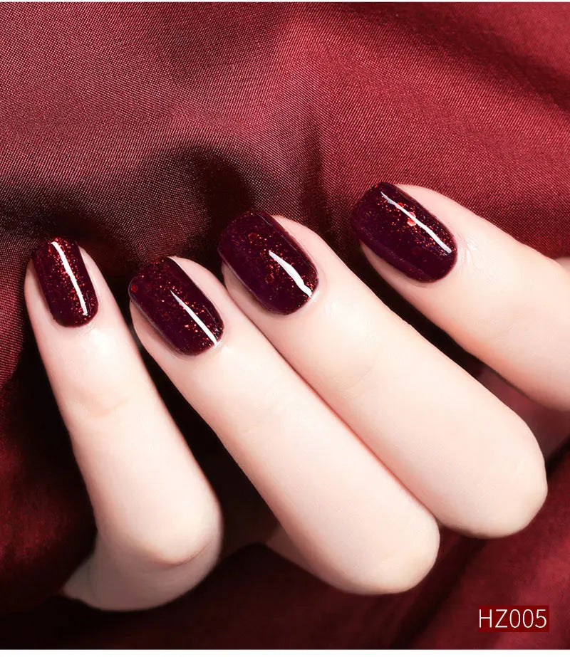 RS NAIL 15ml Gel Nail Polish Red Wine Cat Eye Glitter Gel Varnish Winter Color UV LED Nail Art Gel Lacquer 2021 Top