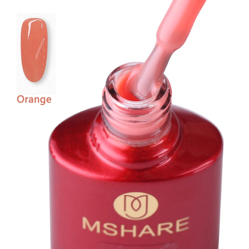 MSHARE Milk Milky White Base Gel Polish Camouflage Color Rubber Base Nail base coat 10ml