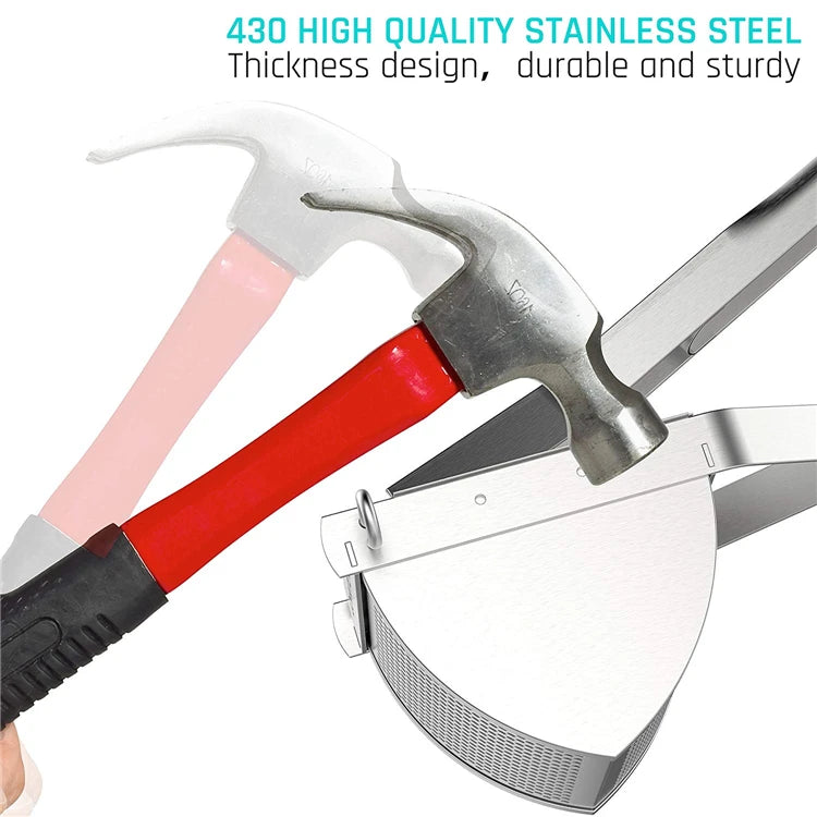 LMETJMA Potato Ricer Stainless Steel Potato Masher Heavy Duty Potato Ricer Masher For Baby Food Fruit Vegetable Juicer KC0154