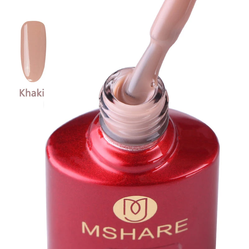 MSHARE Milk Milky White Base Gel Polish Camouflage Color Rubber Base Nail base coat 10ml