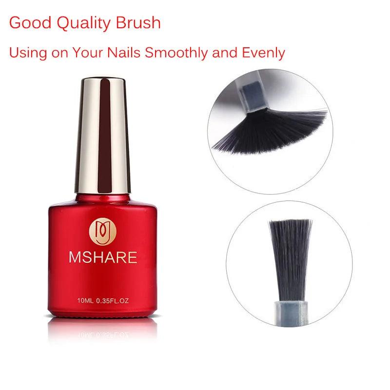 MSHARE Milk Milky White Base Gel Polish Camouflage Color Rubber Base Nail base coat 10ml