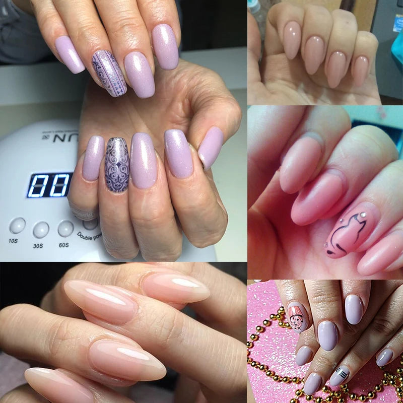 MSHARE Milk Milky White Base Gel Polish Camouflage Color Rubber Base Nail base coat 10ml
