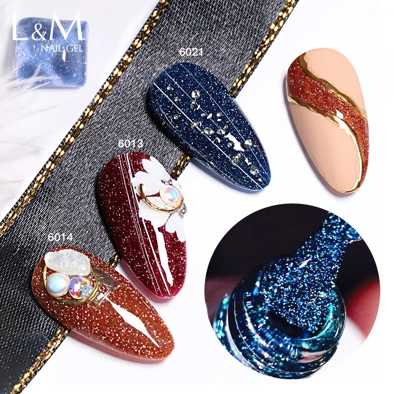 15ml Disco Laser Gel Nail Polish Super Shiny Reflective Color UV Nail Gel Glitter Phototherapy Flash Gellak Nail Art