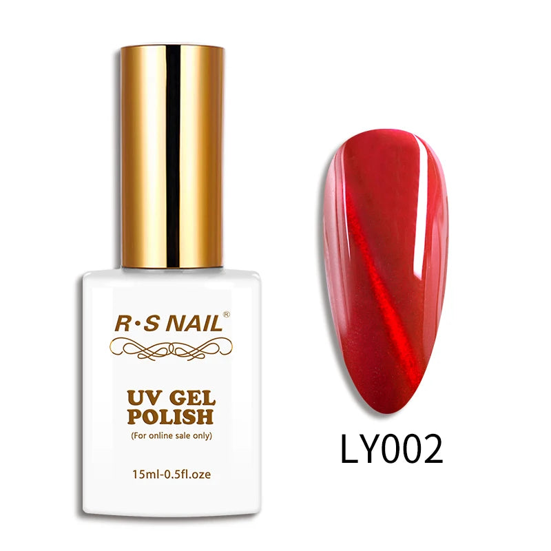 RS NAIL 15ml Gel Nail Polish Red Wine Cat Eye Glitter Gel Varnish Winter Color UV LED Nail Art Gel Lacquer 2021 Top