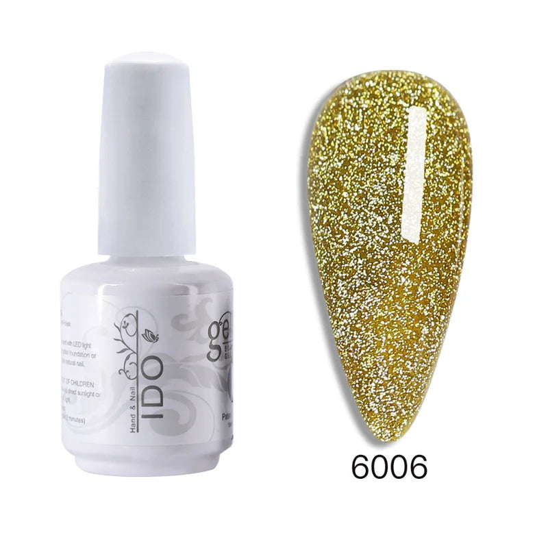 15ml Disco Laser Gel Nail Polish Super Shiny Reflective Color UV Nail Gel Glitter Phototherapy Flash Gellak Nail Art