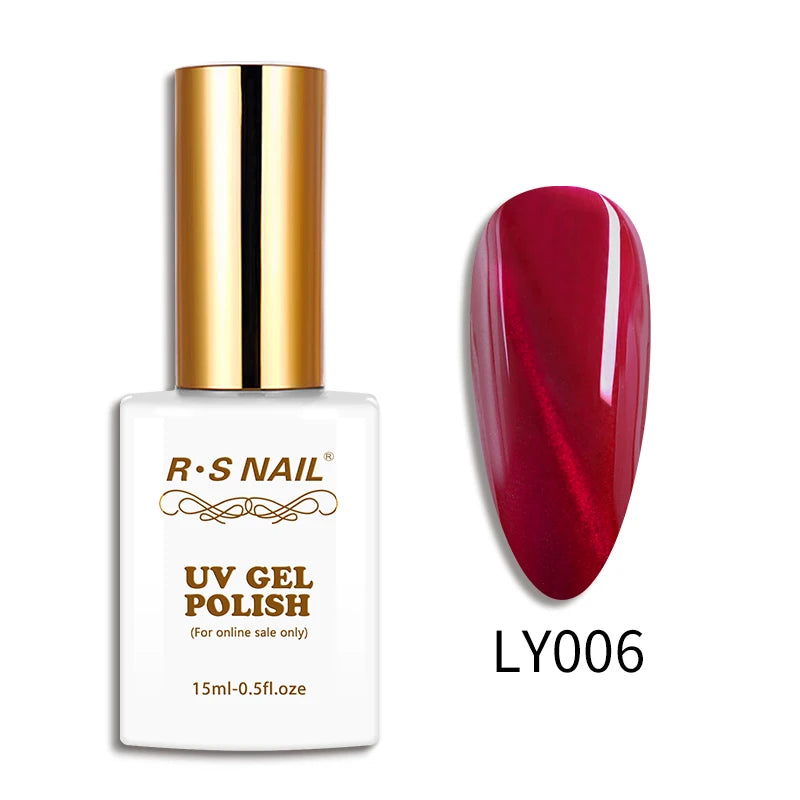 RS NAIL 15ml Gel Nail Polish Red Wine Cat Eye Glitter Gel Varnish Winter Color UV LED Nail Art Gel Lacquer 2021 Top