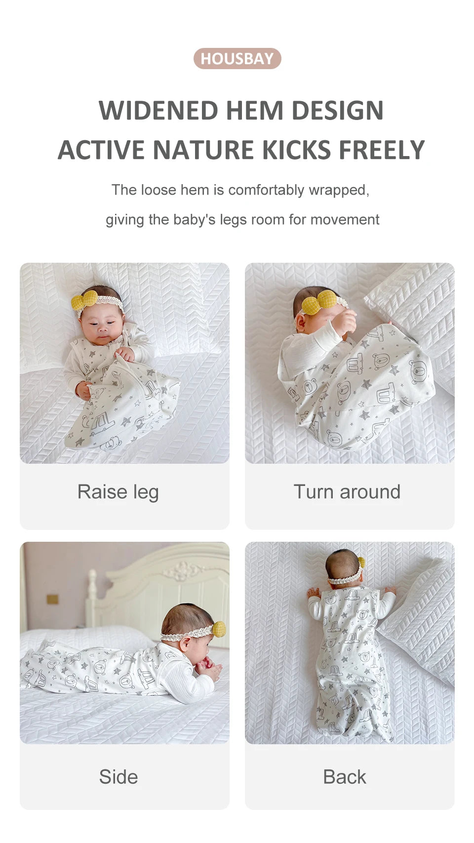 Sleeping Bags For Baby 3-18Months Summer Thin Baby One-Piece Sleepwear Cute Bear Print Cartoon Sleepsack Anti-Kick Blanket