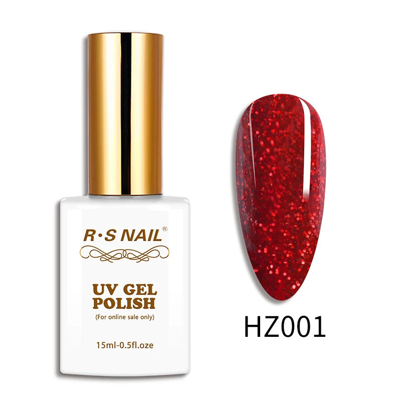 RS NAIL 15ml Gel Nail Polish Red Wine Cat Eye Glitter Gel Varnish Winter Color UV LED Nail Art Gel Lacquer 2021 Top
