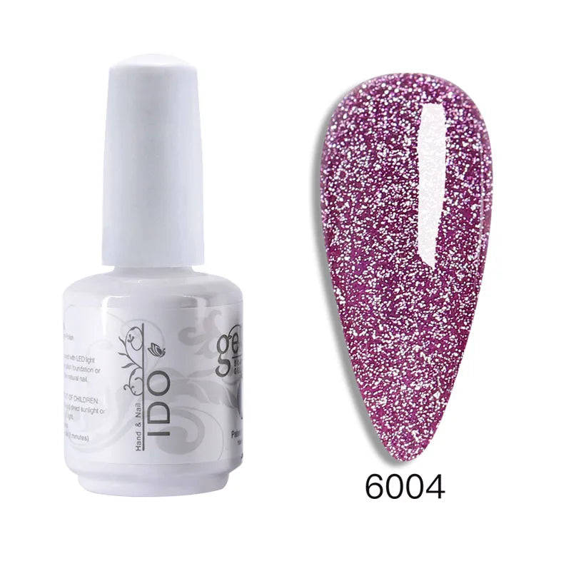 15ml Disco Laser Gel Nail Polish Super Shiny Reflective Color UV Nail Gel Glitter Phototherapy Flash Gellak Nail Art