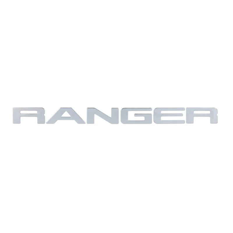For Ford Ranger 2015-2021 Grille Top Logo Letter Grill RANGER 3D Emblem Original Size ABS Sticker With Glue Chromium Styling