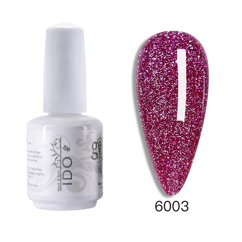 15ml Disco Laser Gel Nail Polish Super Shiny Reflective Color UV Nail Gel Glitter Phototherapy Flash Gellak Nail Art