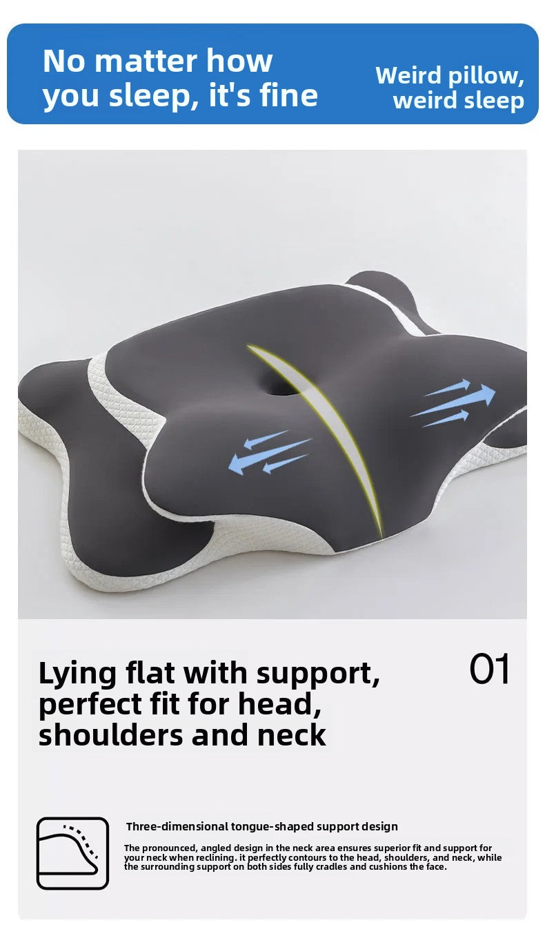 Memory Foam Cervical Pillow for Neck Pain Relief Ergonomic Orthopedic Neck Support Side Back Stomach Sleepers Ideal Gift