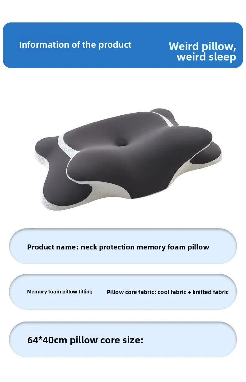 Memory Foam Cervical Pillow for Neck Pain Relief Ergonomic Orthopedic Neck Support Side Back Stomach Sleepers Ideal Gift