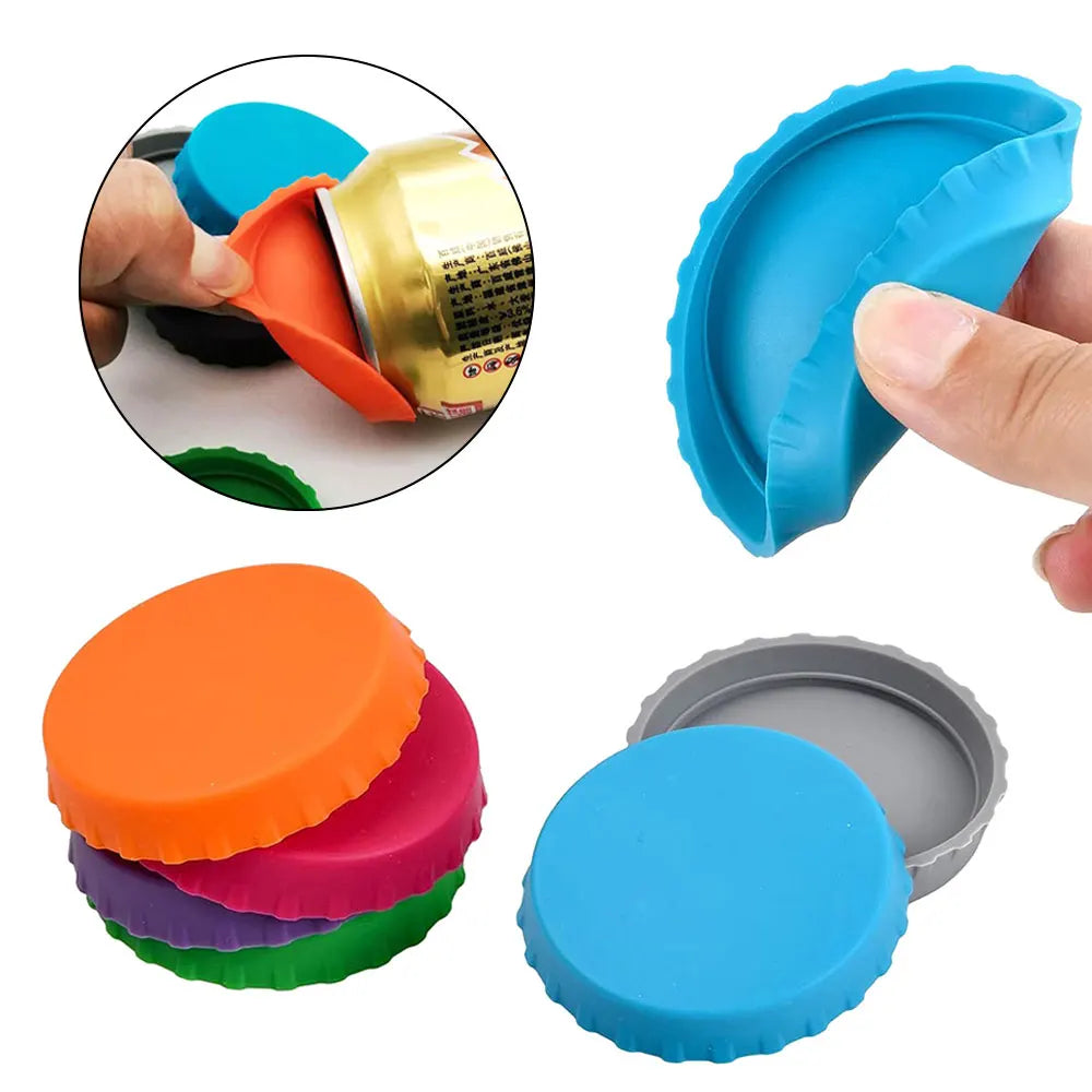 Silicone World Silicone Soda Can Lid Reusable Cans Stopper for Beer Drinks Juice Beverage Protecto Sealing Cover Coke Cans Lids