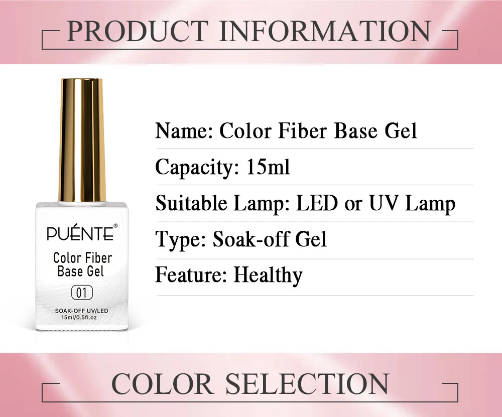 15ML Milky White Jelly Nude Pink Fiber Base Gel For Nails Repair Strengthen Extension Construction Soak Off UV Nail Art Varnish