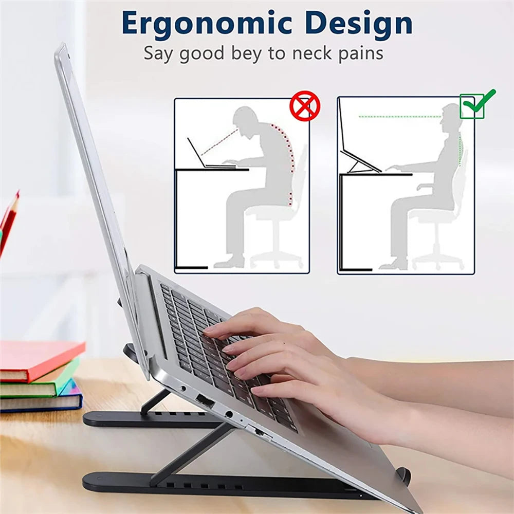 Foldable Laptop Stand Adjustable Portable Notebook Bracket Support Base Aluminum Alloy Holder For Macbook Laptop PC Accessories