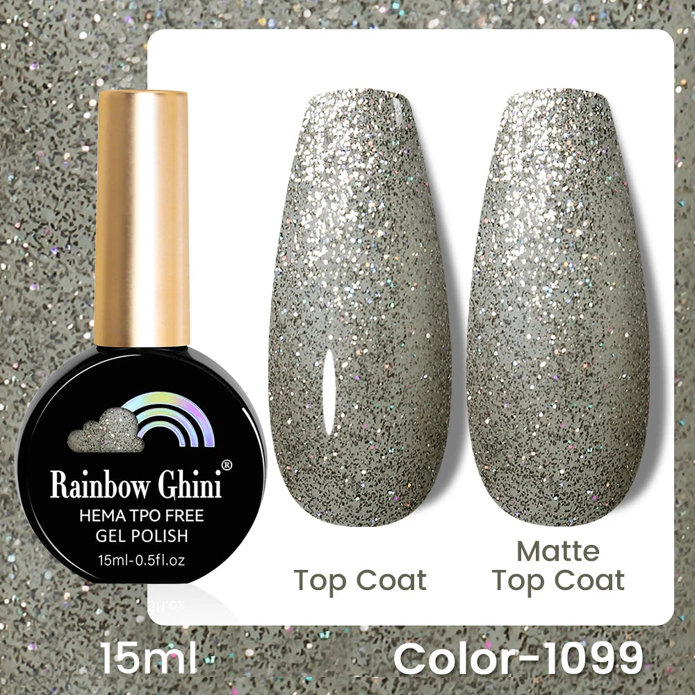 RG 15ML 146Colors HEMA&TPO Free Long Lasting Nail Polish Colorful UV Nail Gel Top Base Coat Supplies For Professional Manicure