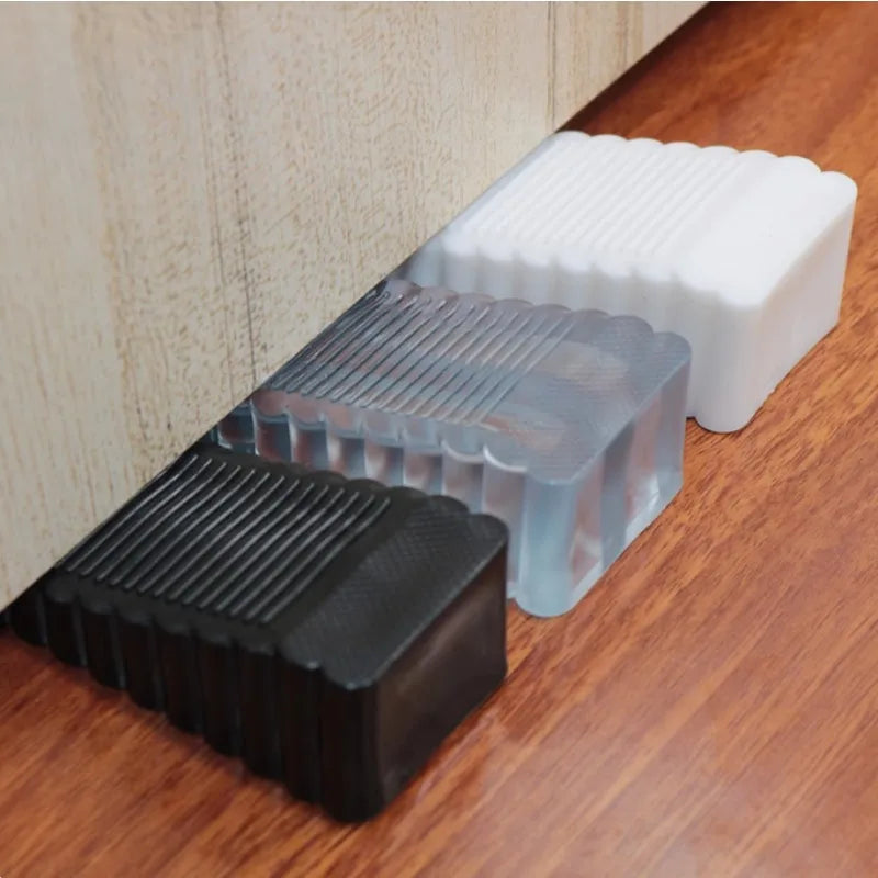 Front Door Stopper: Anti-collision, Movable Rubber Doorstop for Household Use.  Wedge-shaped Hardware for Home Applications