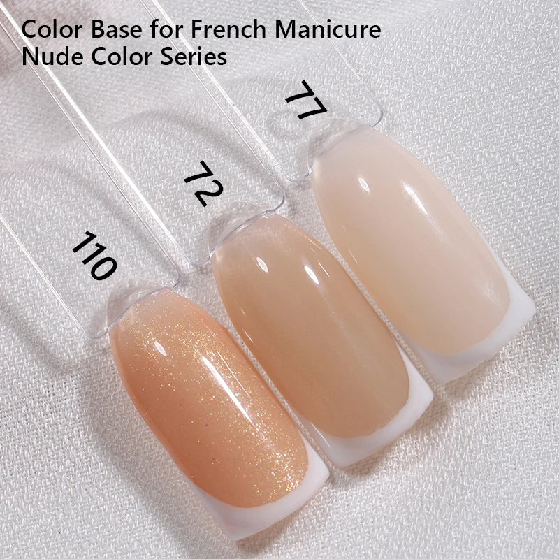 MSHARE Milk Milky White Base Gel Polish Camouflage Color Rubber Base Nail base coat 10ml