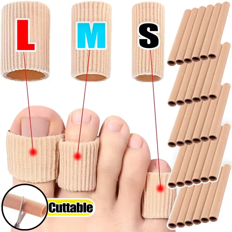Gel Toe Cover Elastic Fiber Finger Protective Tube Toe Protection Pipe Reduce Friction Silicone Foot Protector Feet Care Parts