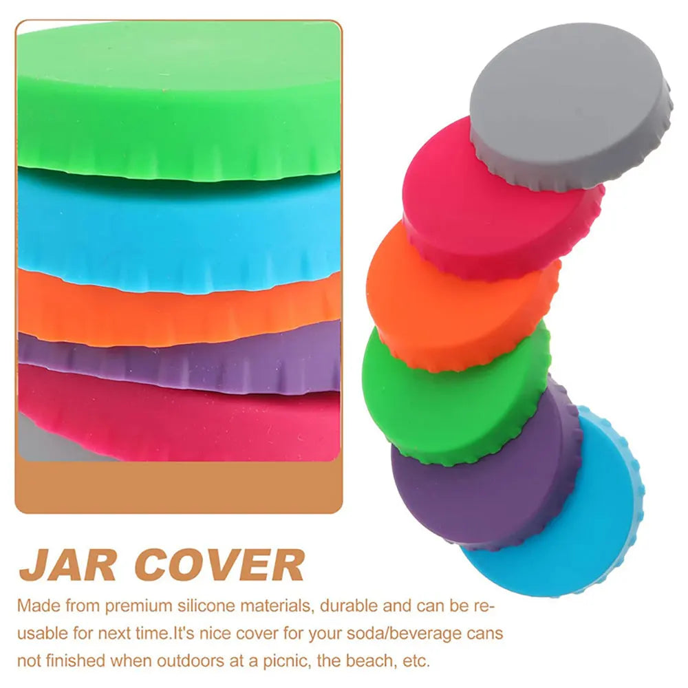 Silicone World Silicone Soda Can Lid Reusable Cans Stopper for Beer Drinks Juice Beverage Protecto Sealing Cover Coke Cans Lids