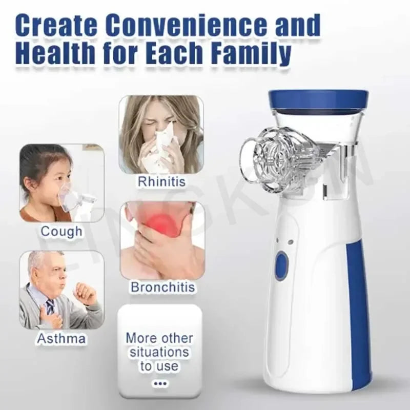 Atomizer Health Care Products Fingertip Pulse Blood Oxygen Portable Nebulizer Mesh Nebulizer Handheld Medical Asthma Inhaler