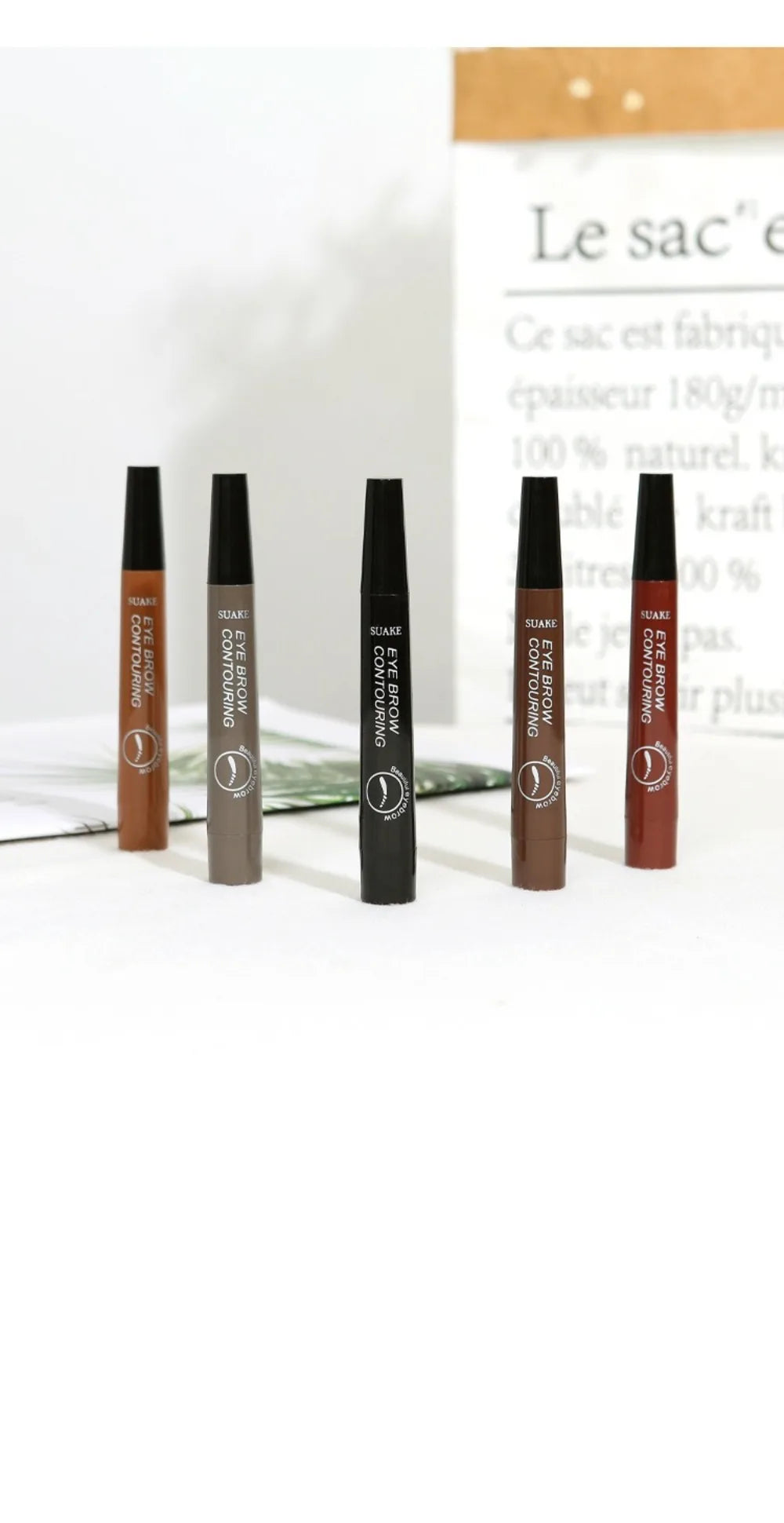 4 Point Head Eyebrow Pencil Long Lasting Waterproof Sweat Proof High Pigmented Eyebrow Tattoo Pen Easy Apply Liquid Brow Makeup