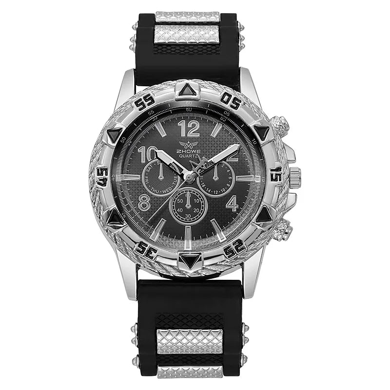 Fashion Men’s Watch Casual Silicone Band Analog Quartz Wrist Watch Man Sports Watches
