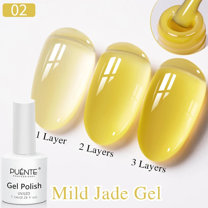 PUENTE 7.5ML Smooth Ceramics Cat Magnetic Gel Nail Polish White Moonlight Shades Cat Eye Soak Off UV Nail Art Varnish Manicure