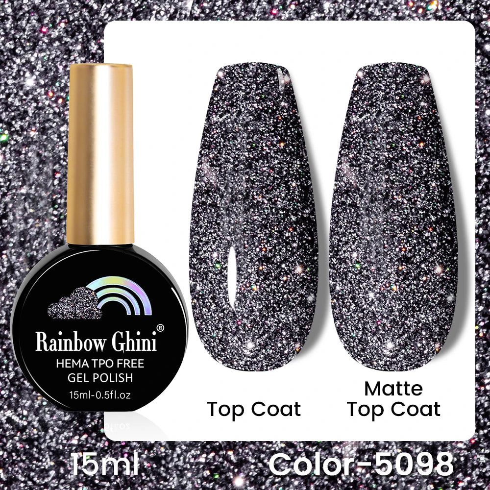 RG 15ML 146Colors HEMA&TPO Free Long Lasting Nail Polish Colorful UV Nail Gel Top Base Coat Supplies For Professional Manicure
