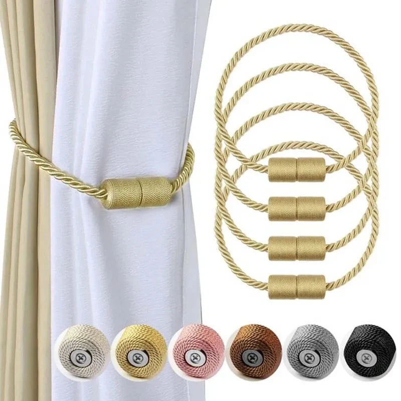 BELAVENIR Magnetic Curtain Tieback High Quality Clip Curtains Buckle Holder Decorative Home Polyester Curtains Accessories