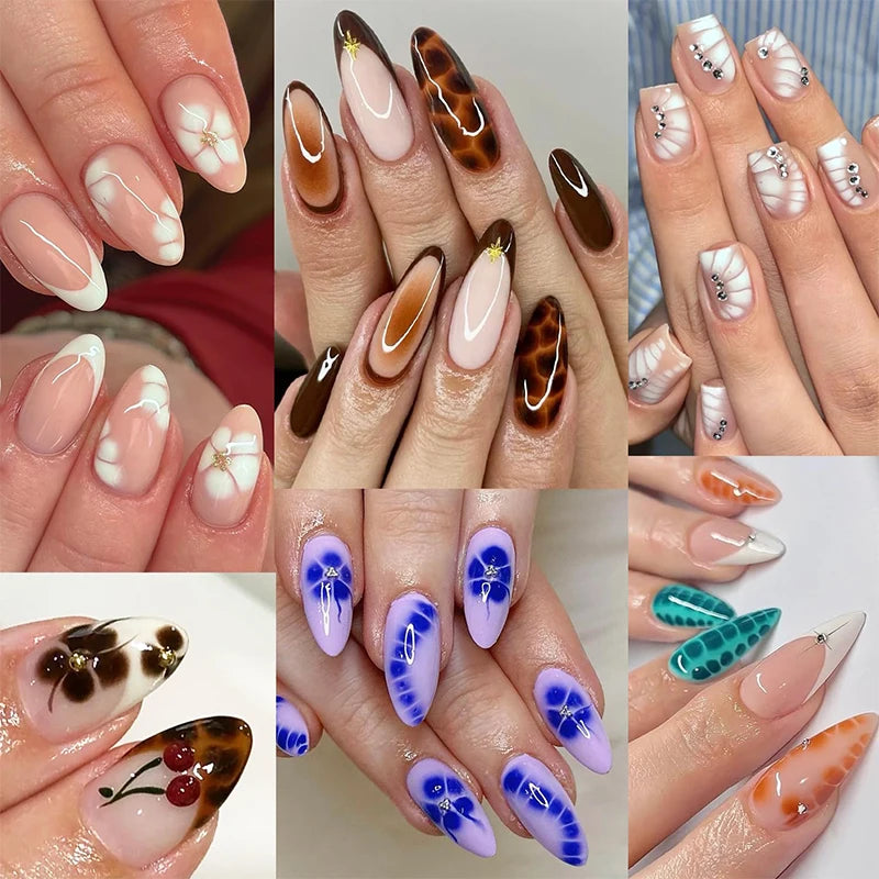 15ML Blooming Marble Gradient Gel Nail Polish Spreading Effect Watercolor Floral Print Nail Art Soak Off UV/LED Nail Varnish