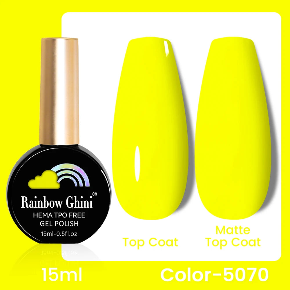 RG 15ML 146Colors HEMA&TPO Free Long Lasting Nail Polish Colorful UV Nail Gel Top Base Coat Supplies For Professional Manicure
