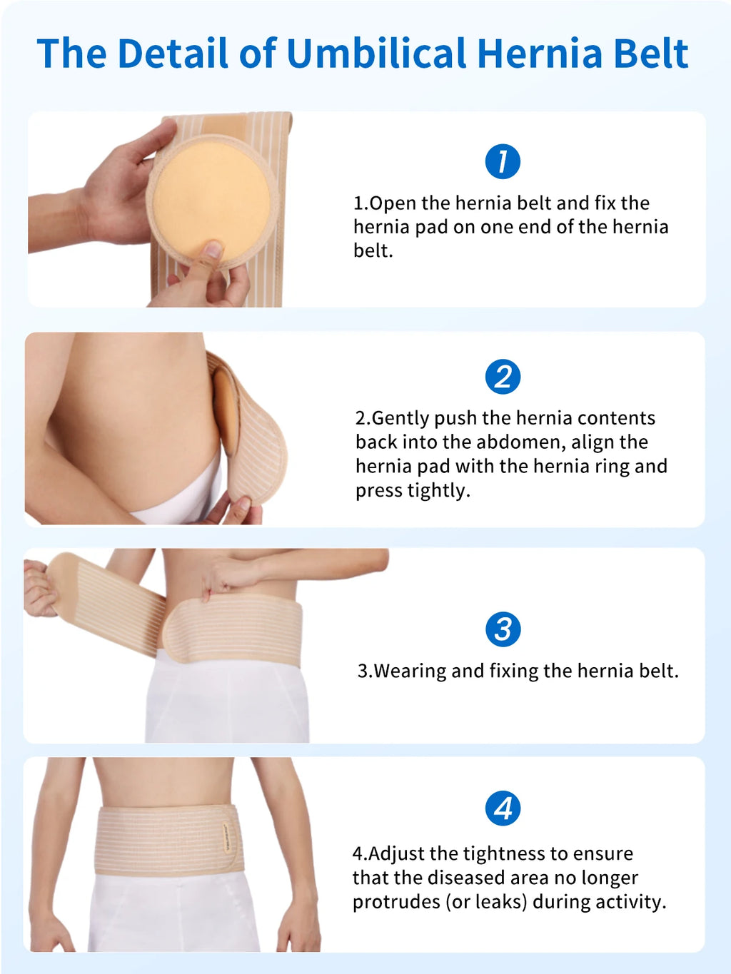 VELPEAU Umbilical Hernia Belt for Epigastric Incisional and Navel Hernia, Abdominal Binder with Removable Compression Pad