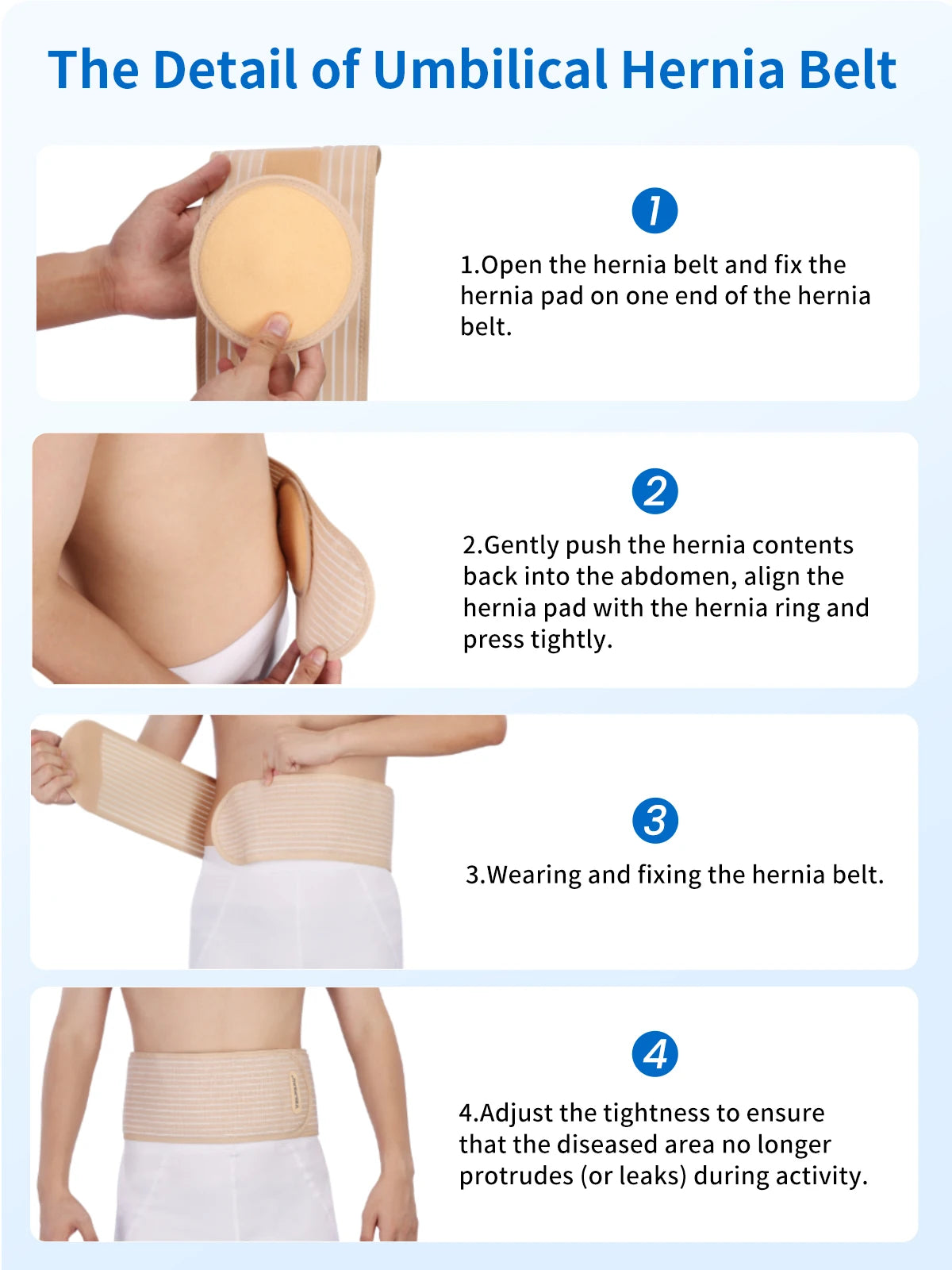 VELPEAU Umbilical Hernia Belt for Epigastric Incisional and Navel Hernia, Abdominal Binder with Removable Compression Pad