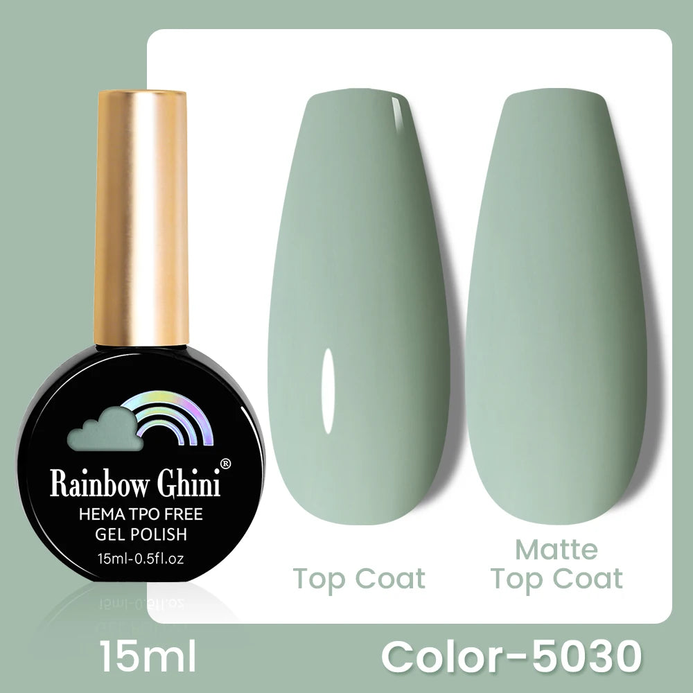 RG 15ML 146Colors HEMA&TPO Free Long Lasting Nail Polish Colorful UV Nail Gel Top Base Coat Supplies For Professional Manicure