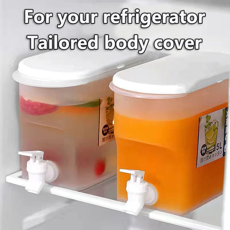 3.5L Water Kettle Or Faucet Beverage Dispenser Cold Juice Lemonade Drinks Bucket Liquid Storage Tank Outdoor Fridge Organizers