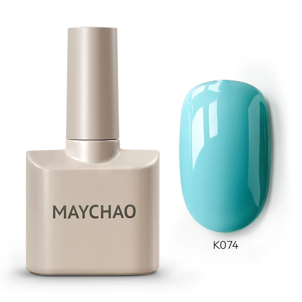 MAYCHAO Cherry Red Gel Nail Polish 12ml Glossy Semi Permanent Soak Off UV LED Frosted Gel Nails Base Painting Varnish