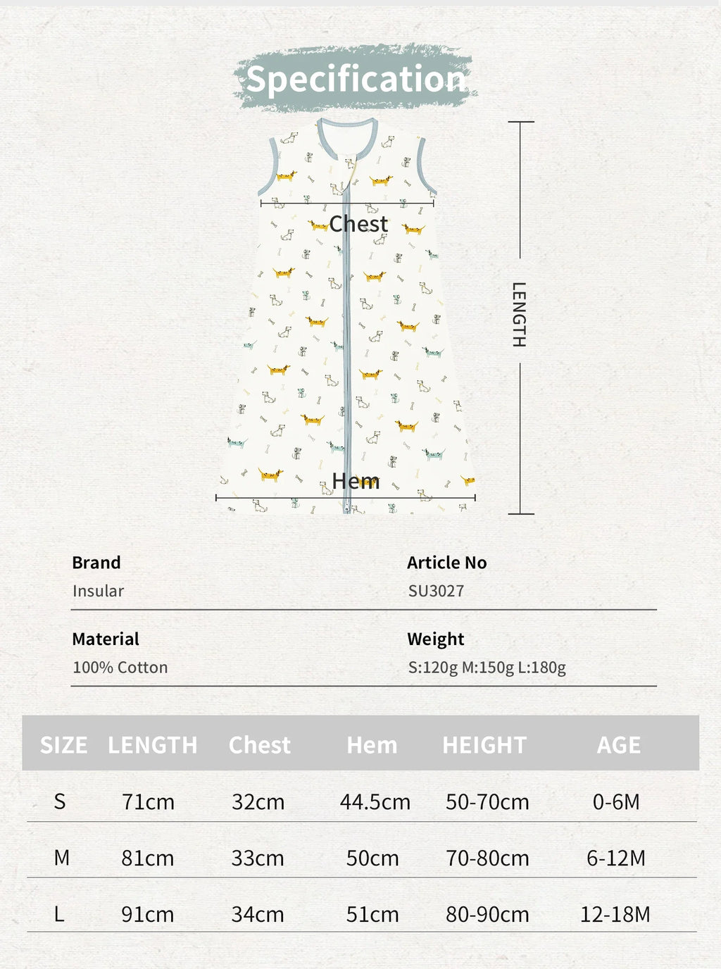 Baby Sleeping Bag Newborn Baby Anti-shock Sleeping Bag Pajamas Baby Pajamas Light Zipper Crawling Suit Anti-kick Cartoon Animal