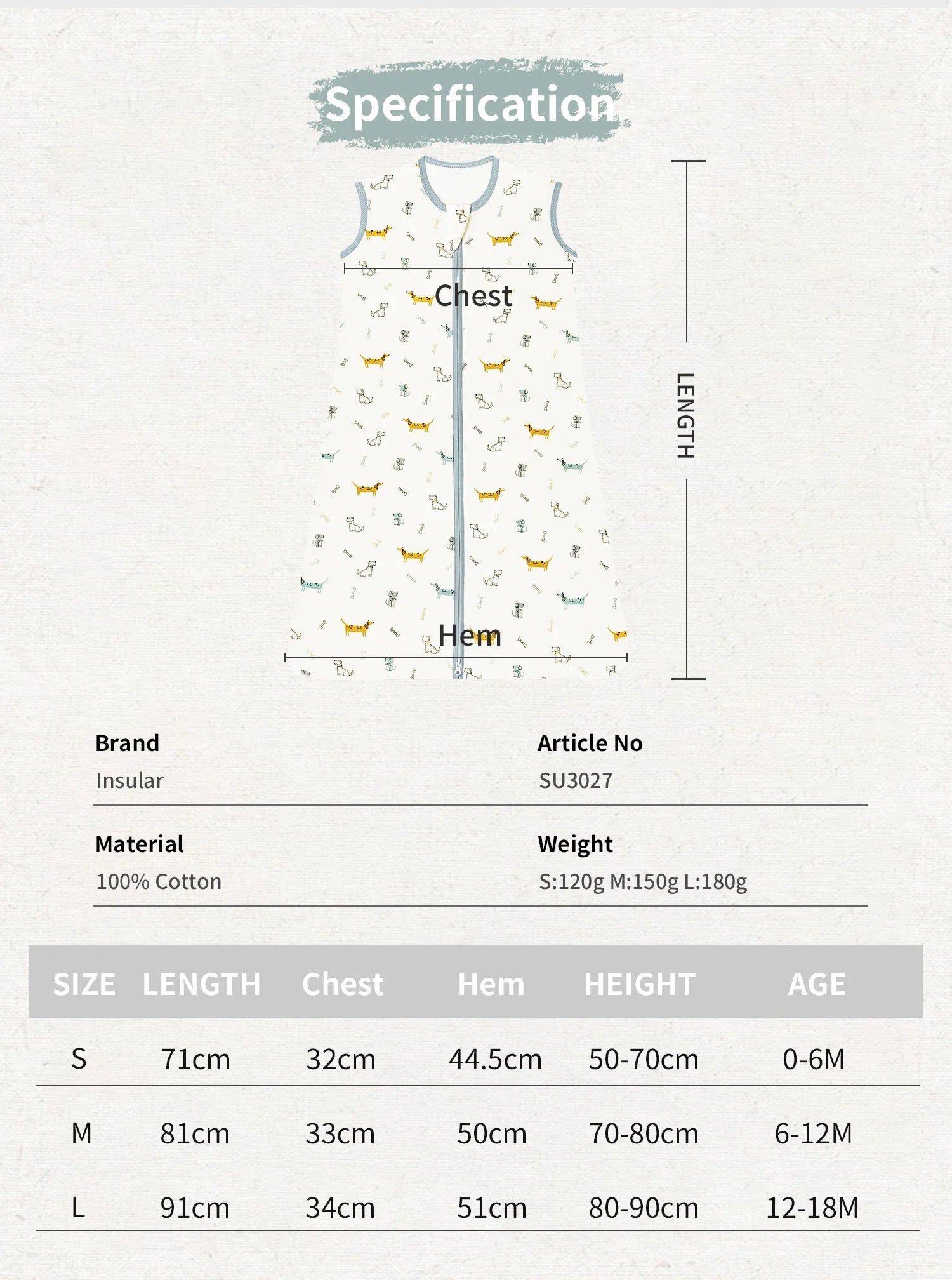 Baby Sleeping Bag Newborn Baby Anti-shock Sleeping Bag Pajamas Baby Pajamas Light Zipper Crawling Suit Anti-kick Cartoon Animal