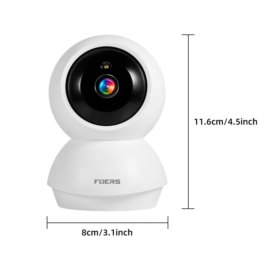 Fuers 4K 8MP IP Camera Indoor WiFi Wireless Surveillance works with Tuya Smart Home APP Auto Tracking CCTV Security Baby Monitor